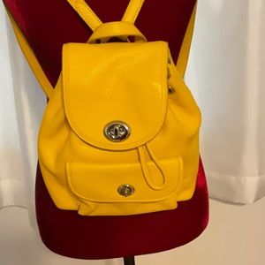Coach Yellow Backpack